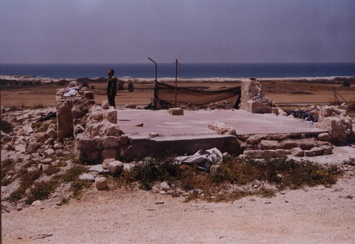 صورة لقرية الصرفند - فلسطين: : أطلال دمار مسجد القرية 2002