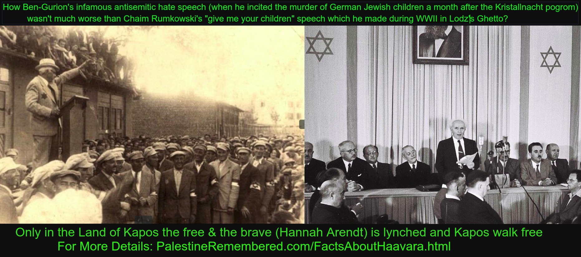 Chaim Rumkowski delivering a speech in the ghetto, 1941-42