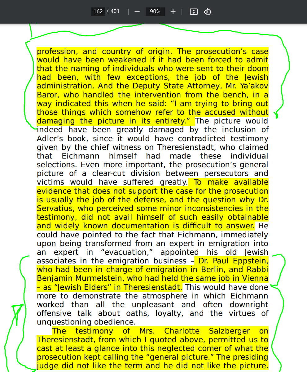 Eichmann in Jerusalem, A Report On The Banality Of Evil by Hannah Arendt page 162