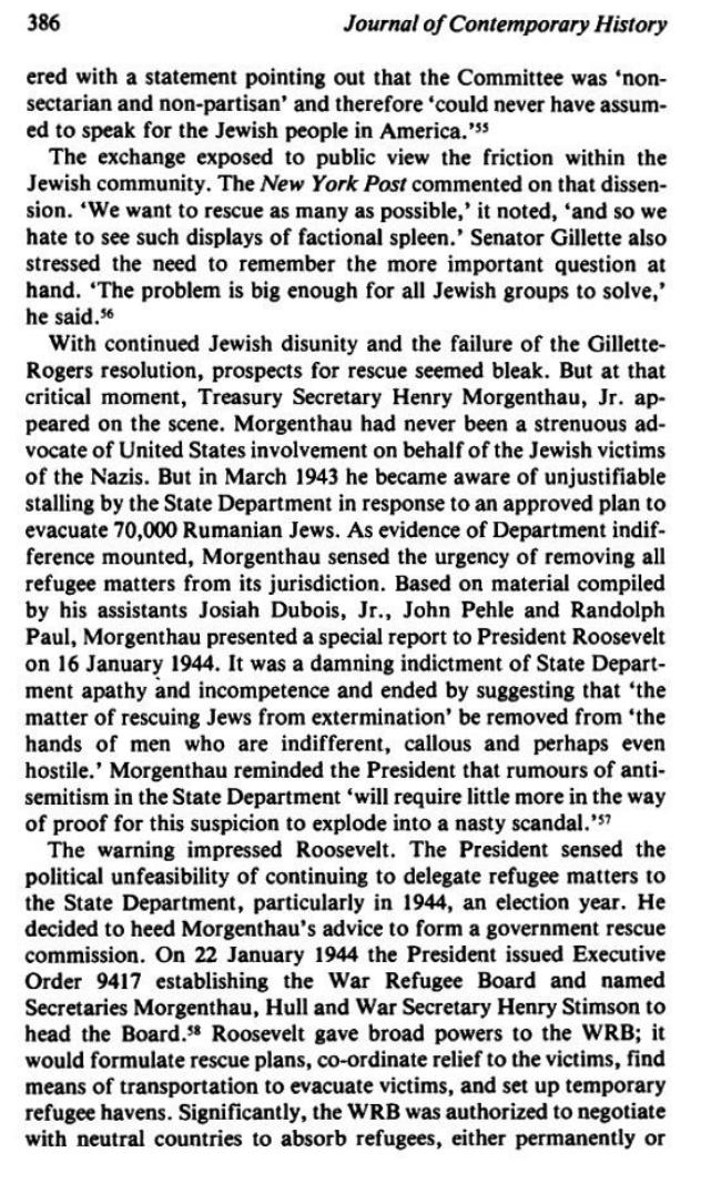 The_Campaign for an American Response To The Nazi Holocaust 1943 - 1945 By Sarah E. Peck page 386